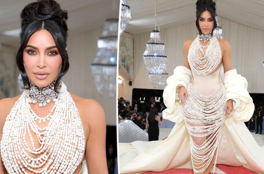  Kim Kardashian: Η εμφάνιση στο Met Gala 2023 με φόρεμα που συμπεριλάμβανε 50.000 μαργαριτάρια